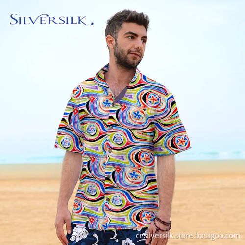 Colorful Creative Anti Shrink Breathable Short Sleeve Shirt
